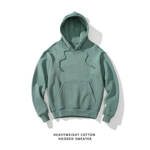 2021 Latest Design Men's Personalized Heavy Pullover Hoodie With Drawstring Men's Hooded Pullover Customizable Sweat Shirt - Product Image 3