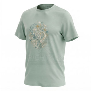 T-shirt brodé 100 % coton de haute qualité pour homme, léger, respirant, séchage rapide, manches courtes, personnalisable, style streetwear, prix bas - Product Image 2