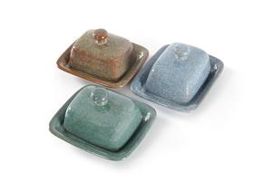 Pot à beurre de style rétro avec couvercle à bouton arrondi, grand plateau de service, finition lisse et brillante, élégant rangement pour beurre de cuisine - Product Image 6