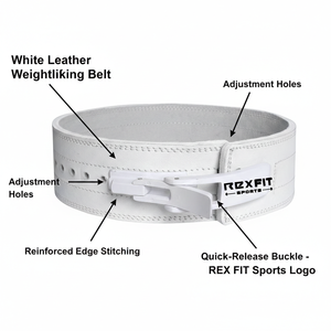 Rexfit เข็มขัดออกกำลังกายยกน้ำหนักหนังสำหรับเล่นกีฬาหนักเข็มขัดฝึกยกน้ำหนักสำหรับหลังในโรงยิมและการฝึกความแข็งแรง - Product Image 4