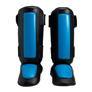 Protège-tibias de boxe avec protection du dos du pied - Équipement de protection en cuir pour entraînement MMA, Muay Thai, Boxe, Rembourrage EPE, Léger 2026 - Product Image 2