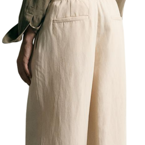 Pantalon décontracté pour homme coupe droite décontractée, taille élastique, ample, avec poches, personnalisable OEM, bas de tenue streetwear minimaliste - Product Image 4