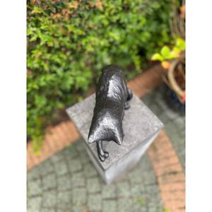 Statue de chat vintage en bronze, technique de moulage à la main, sculpture décorative, figurine personnalisable, articles de jardinage - Product Image 5