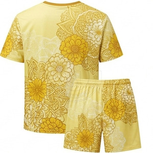 Conjunto de Camiseta y Pantalones Cortos Sublimados de Lujo para Hombre, Sensación Premium, Secado Rápido, Tela que Absorbe la Humedad, Ajuste Cómodo, Ropa Casual - Product Image 2
