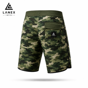 Shorts de bain camouflage vert pour homme, séchage rapide, extensibles, pour le surf, avec logo personnalisé, légers, pour les sports nautiques - Product Image 2