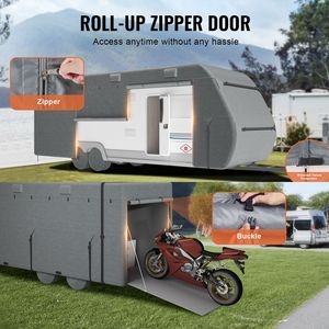 Copertura per Roulotte da Viaggio 28-31 Piedi, Tessuto Oxford 300D, Impermeabile, Antivento, Antistrappo per Camper di Classe - Product Image 5