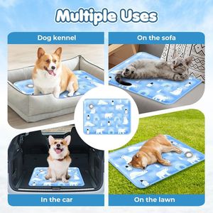 "High Quality 120x70cm Square Dog <b>Cooling</b> Mat Portable Washable Gel <b>Cooling</b> <b>Pad</b> for Summer Travel" - Product Image 2
