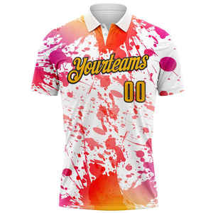 Camisa Deportiva Personalizada para Hombre con Cierre, de Secado Rápido, Manga Corta, Estilo Vintage, de Poliéster/Algodón, con Estampado Digital - Product Image 4