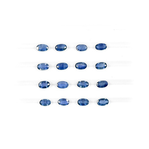 พลอยไพลินสีน้ำเงินธรรมชาติทรงรีขนาด 4x6 มม. แบบไม่ผ่านการปรับแต่ง, พลอยไพลินสีน้ำเงินธรรมชาติทรงเหลี่ยมสำหรับทำเครื่องประดับ - Product Image 2