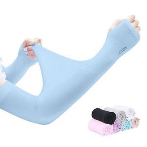 Manguitos elásticos sin costuras de tela de seda helada para ciclismo, para hombre, ideales para el verano 2026 - ¡Venta caliente! - Product Image 4