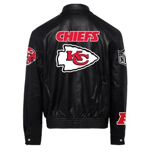 Chaqueta de Cuero Negra de los Kansas City Chiefs - Product Image 2