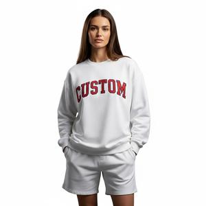 Sweat-shirt professionnel pour femmes, col montant oversize, en tissu éponge, haute qualité, séchage rapide, avec logo personnalisé sur le devant, saison automne - Product Image 1