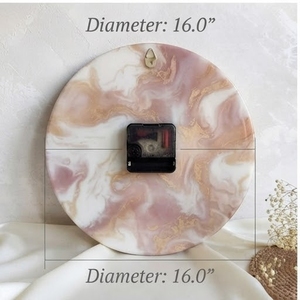Horloge murale en résine effet marbre, analogique à quartz silencieuse, design bohème, chiffres romains, style antique pour salon, aiguilles, pour l'école - Product Image 3