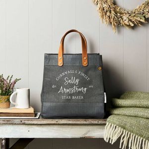 Canvas Tote <b>Bag</b> with Letter Pattern Printed Design Reusable Cotton Non Woven Handle <b>Medium</b> Size for Fashion Retail Use - Product Image 1
