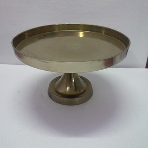 Soporte de latón antiguo para platos de repostería y dulces, accesorios de cocina, plato con borde punteado, soporte para bandeja de galletas para bodas y fiestas - Product Image 4