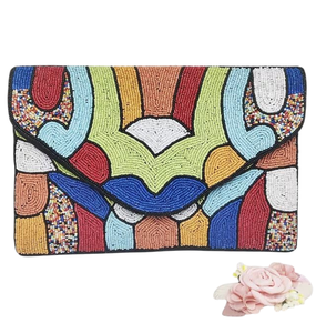 Pochette tendance faite main perlée pour femme – Sac de soirée de luxe, design personnalisé, perles, professionnel, écologique, léger - Product Image 1