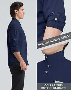 Camisas Casuales de Alta Calidad para Hombre, Transpirables, de Secado Rápido, Ecológicas, de Manga Larga, Protección Solar, Ligeras, con Botones - Product Image 5