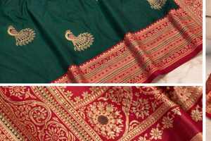 Sari de Seda Elegante de la Mejor Calidad para Mujer, Prenda Tradicional India, Perfecto para Bodas, Festivales y Fiestas, Disponible para la Venta - Product Image 4