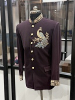 Traje Sherwani de Lujo con Bordado de Pavo Real Indio-Pakistaní para Hombre, Traje de Novio Real para Boda, Diseño Exclusivo, Ropa Étnica Premium