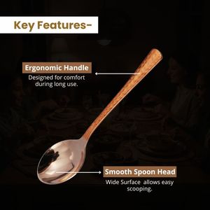 Juego de Cucharas para Arroz de Acero Inoxidable y Cobre, Diseño Clásico, Ecológico, con Logotipo Personalizado, para Hogar y Restaurante, Venta al Por Mayor - Product Image 2
