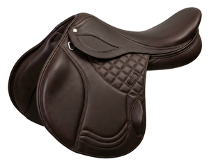 Silla de Montar Inglesa de Cuero Marrón Premium para Equitación, Cómoda y de Contacto Cercano - Product Image 1