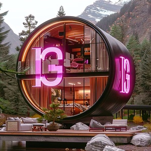 Sang Trọng Prefab Viên Nang Nhà Thép Mạ Kẽm Di Động Nhỏ Nhà Với Không Thấm Nước Ngoài Trời Vườn Phòng Khách Phòng Tắm Cho Nhà Kho - Product Image 1