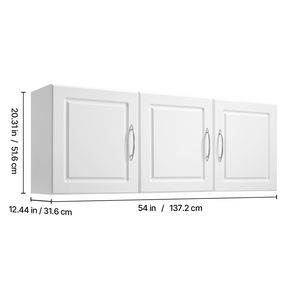 Estante Ajustable de 2 Niveles, Armario Colgante de Pared para Lavandería con 3 Puertas, Almacenamiento de Pared para Cocina - Product Image 5