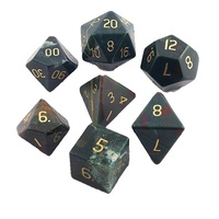 Ensembles de dés en pierre de sang naturelle gravée personnalisée jeu de dés personnalisé à utiliser en gros dés en pierre de cristal naturel Vikings