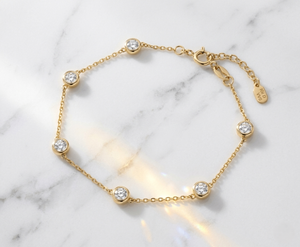 Betterstar High 18K White Gold D Colour VVS IGI Certified Lab Grown Diamond <b>Bracelet</b> Round Cut Setting Bridal Jewelry Factor - Product Image 4