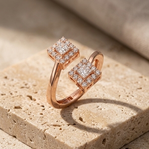 Anillo de compromiso y aniversario de oro macizo de 14K con diamante redondo brillante cultivado en laboratorio para mujer, regalo de moda - Product Image 2