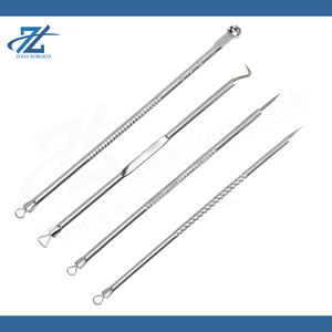 Kit de 4 Pinzas Extractoras de Puntos Negros y Espinillas de Acero Inoxidable Curvo, Herramienta de Belleza para el Acné, Cuidado Facial, Hecho en Pakistán - Product Image 4