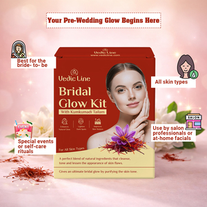 Vedicline <b>Kumkumadi</b> <b>Tailam</b> Bridal Glow Facial Kit 62ML for Whitening Glow and Skin Rejuvenation for Export Selling Price - Product Image 5