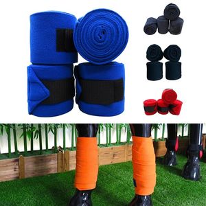 Horse Leg Wraps Microfiber Fabric Blue Black <b>Red</b> Equine Bandages for Training Travel Stable Use horse leg wraps Equine bandages - Product Image 1