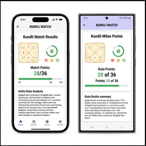 Aplicación de Astrología Royalcraft – Compatibilidad Zodiacal, Compatibilidad Kundli, Compatibilidad Romántica e Información sobre Relaciones para IOS/Android y MAC - Product Image 2