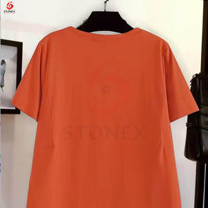 Camiseta Holgada Elegante para Mujer, Top de Manga Corta, Transpirable, Ecológica, Estilo Moderno para Primavera/Verano - Product Image 2