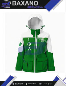 เสื้อแจ็คเก็ตกันฝน Iota Phi Lambda IPL Sorority แบบมีฮู้ด ผ้าซอฟต์เชลล์ คุณภาพสูง สำหรับผู้หญิง กันน้ำได้ - Product Image 4
