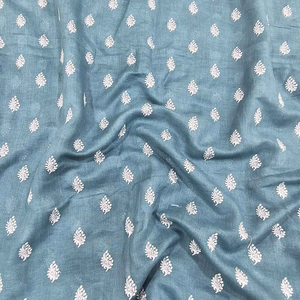 Fabricante de Telas de Algodón Bordadas Personalizadas, OEM ODM, Material de Vestido de Novia de Lujo, Producción Textil de Moda para Ropa de Boda - Product Image 2