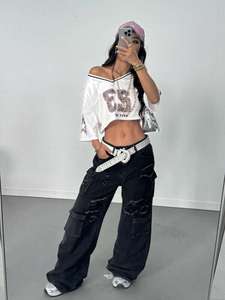 Maillot de football court en maille blanche à faible MOQ, imprimé léopard 23, streetwear pour femme, fabricant OEM en gros sous marque privée - Product Image 6