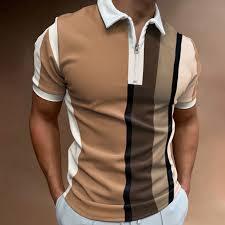 Chemise Homme Slim Fit à Manches Courtes Unie avec Fermeture Éclair, Formelle, Respirante, en Coton Piqué, Vente en Gros, Marque Privée - Product Image 2
