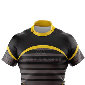 โรงงานผลิตเสื้อรักบี้ดีไซน์เฉพาะ พิมพ์โลโก้ตามสั่ง เสื้อรักบี้แห้งเร็ว - Product Image 3