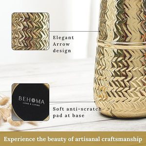 แจกันทองเหลืองลายซิกแซกสไตล์ฮอลลีวูด สำหรับใส่น้ำตกแต่งวันวาเลนไทน์ - Product Image 5