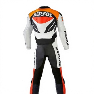 ชุดแข่งรถมอเตอร์ไซค์ Repsol Zonda MotoGP 1 ชิ้น ทำจากหนังวัว/หนังจิงโจ้ สำหรับขับขี่มอเตอร์ไซค์/จั๊มสูทสำหรับนักขี่มอเตอร์ไซค์/ชุดสำหรับนักขี่มอเตอร์ไซค์ระดับมืออาชีพ - Product Image 2