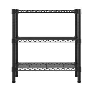Scaffale in Ferro Rivestito in Plastica a 3 Ripiani 350x600x850mm Nero - Product Image 5