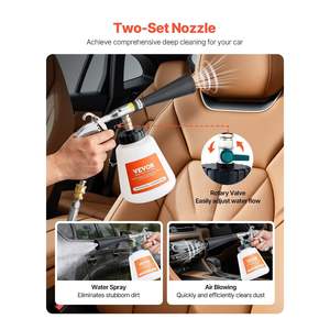 High-Pressure 6-9.2 Bar Car Cleaning <b>Vortex</b> Gun 2 Set Nozzles 1L Liquid Bottle 1/4 NPT for <b>Air</b> Compressor Quick Blast Dirt Dust - Product Image 2