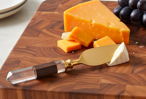 Gold <b>Cheese</b> <b>Knife</b> <b>Set</b> With Crystal And Wood Handles 4-Piece Stainless Steel Durable <b>Cheese</b> Tools For Elegant Dining Use - Product Image 6