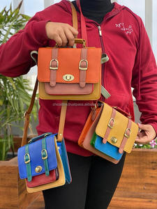 Nouveau sac à main en cuir recyclé sacoche vente chaude arc-en-ciel couleur sac à main femmes élégant Unique Multi utilise sacs à bandoulière durables - Product Image 3