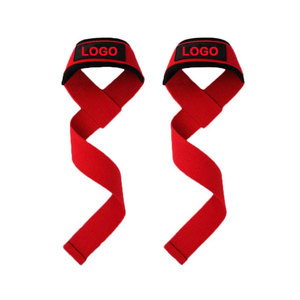 Custom Logo Neoprene Heavy Duty Fitness Weightlifting <b>Support</b> Powerlifting Lifting <b>Gym</b> Straps <b>Wrist</b> for Unisex - Product Image 1