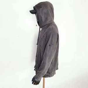 Sudaderas con Capucha Personalizadas con Logotipo Bordado, Lavado Ácido y Estilo Desgastado, OEM Streetwear - Product Image 4