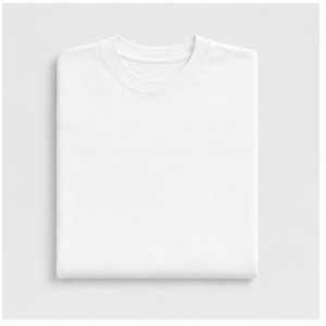 Camiseta de Manga Corta para Hombre, Corte Recto, Algodón Peinado Blanco Óptico Personalizado, Talla Grande, Cuello Redondo, MTS-OVR-0002 - Product Image 5