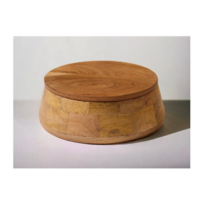 Casserole en bois martelé avec couvercle en dôme, bol de service de luxe pour buffet, idéal pour une utilisation artisanale, produit très demandé - Product Image 2
